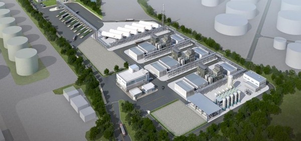 SK E&S는 현재 인천에 세계 최대인 연 3만톤 규모 액화수소 플랜트의 기계적 준공을 마친 뒤 시운전에 돌입했고, 조만간 공식 상업 가동을 앞두고 있다. 사진은 인천 액화수소 플랜트 조감도다. [사진=SK E&S]