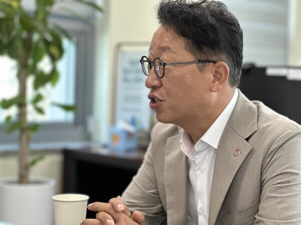 박대희 대전창조경제혁신센타 대표이사가 5일 지난 성과를 설명하고 있다. [사진= 굿모닝경제 조준영 기자]