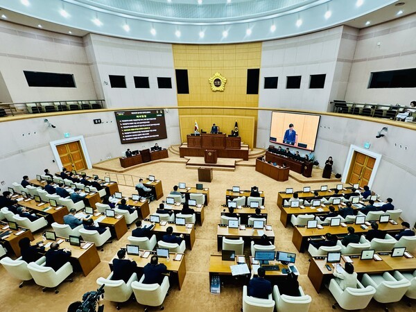 9월 17일 대전시의회 임시회 제3차 본회의 [사진=굿모닝경제 조준영 기자]