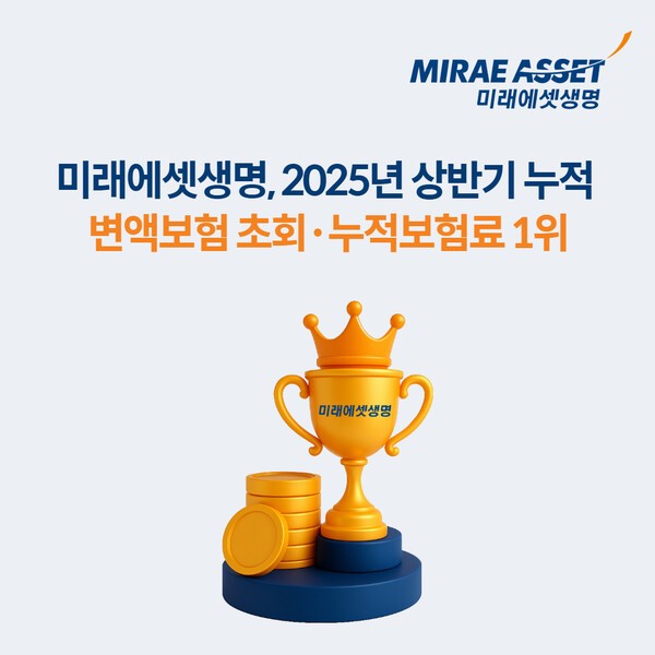 미래에셋생명이 2025년 상반기 변액보험 시장에서 초회보험료와 누적 수입보험료 모두 업계 1위를 기록했다고 23일 밝혔다. [이미지=미래에셋생명]