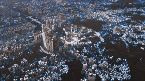 네이버의 기술로 구축된 사우디아라비아 메카의 3D 모델링 지도. [사진=네이버]